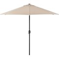 Global Industrial Outdoor Umbrella with Tilt Mechanism, Olefin Fabric, 8-1/2'W, Tan 262071